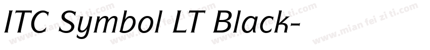 ITC Symbol LT Black字体转换